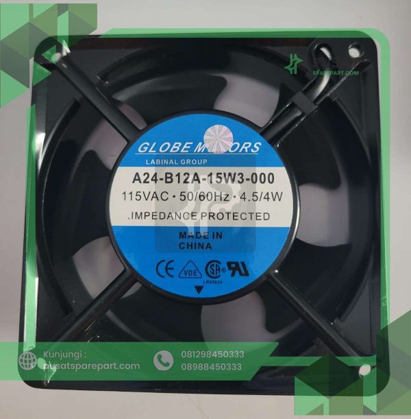Kipas Globe Motors A24-B12A-15W3-000 115VAC 50/60HZ