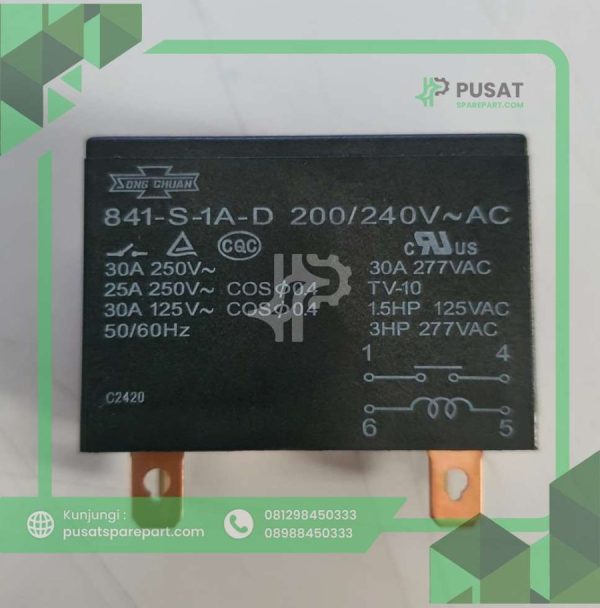 Power Relay 841-S-1A-D 200/240VAC